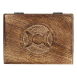 Triple Moon Mangowood Tarot Card Box