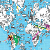 Eggnogg Colour-in Giant Poster / Tablecloth - World Map Word Search