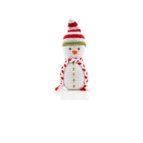 Pebble Festive Rattle – Snowman
