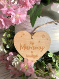 Personalised Wooden Hanging Heart