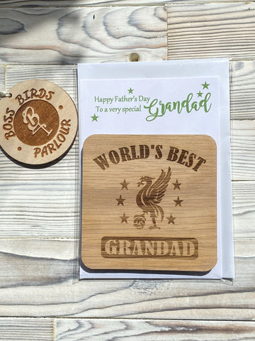 Liverpool Personalised Wooden Coaster