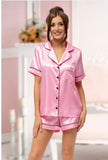 Personalised Baby Pink Satin Pyjama Shorties