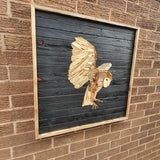 Night Owl Geometeic Wooden Wall Hanging