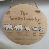 Family Personalised Hanging Plaque