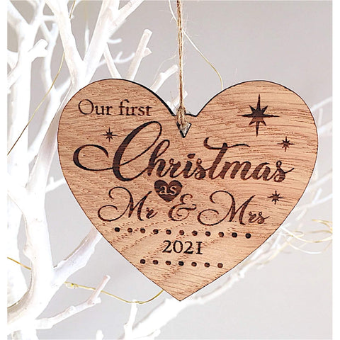 First Christmas As Mr & Mrs Christmas Decoration
