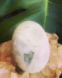 moss agate crystal pebble
