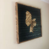 Night Owl Geometeic Wooden Wall Hanging