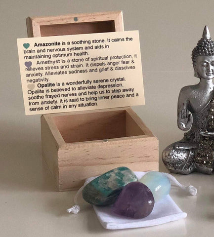 Experience The Calm - Crystal Tumble StoneKeepsake Box