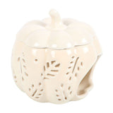 White Autumn Leaves Pumpkin Oil Burner