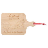 Santas Snacks Wooden Christmas Eve Serving Board