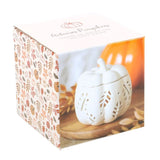 White Autumn Leaves Pumpkin Oil Burner