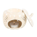 White Autumn Leaves Pumpkin Oil Burner