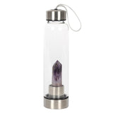 Amethyst Calming Glass Water Bottle