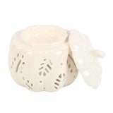 White Autumn Leaves Pumpkin Oil Burner