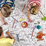 Eggnogg Colour-in Giant Poster / Tablecloth - Seaside