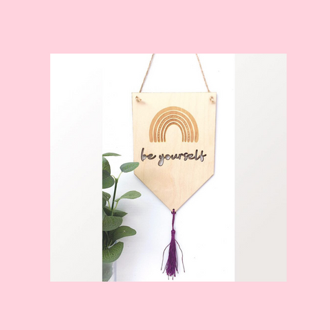 Wooden Pennants With Decorative Tassel