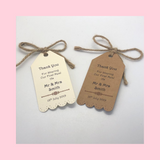 Personalised Thank You Cutlery Tags