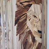 Handmade Geometric Lion Wall Hanging Wooden Art