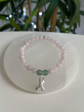 Charity Crystal bracelet With Silver Ribbon Charm