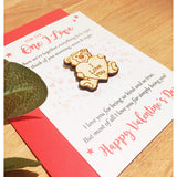 Valentines Love Bear Hug Token Magnet
