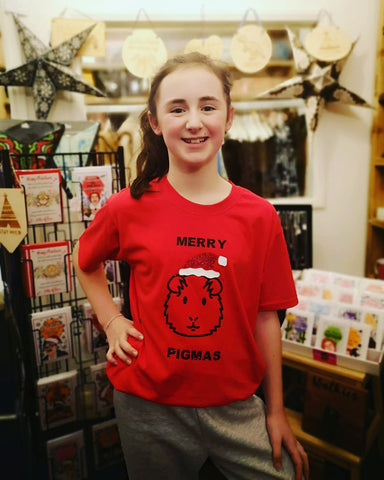merry pigmas guineapig christmas t shirt