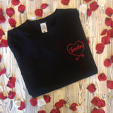 Personalised Love Heart T Shirt/Hoodie/sweatshirt