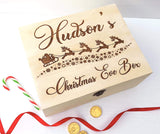 personalised christmas eve box in santa sleigh design 
