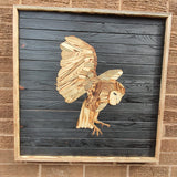 Night Owl Geometeic Wooden Wall Hanging