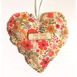 Personalised Mother’s Day Hanging Mini Fabric Heart