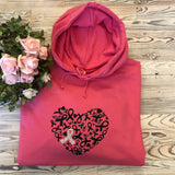 Breast cancer Awareness Hoodie breat cancer heart ribbon design