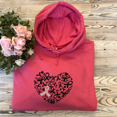 Breast Cancer Awareness Ribbon Heart Design Top