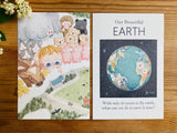 Adorable Vegan Earth Postcard