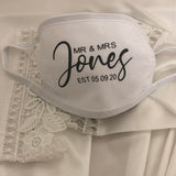 Personalised Wedding Guest Mask / Face Cover