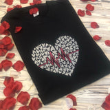 Glitter Heart Love Line T shirt/ Hoodie/ Sweatshirt