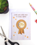 Personalised Badge Back To School Card