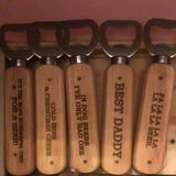 Wooden bottle openers