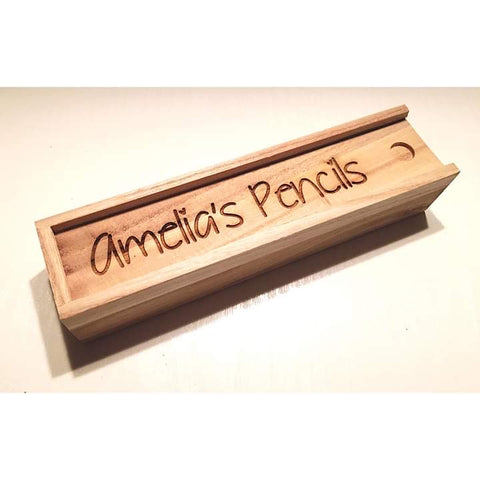personalised wooden pencil box - back to school