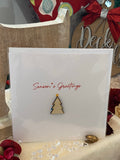 Wooden Handcrafted Christmas Card
