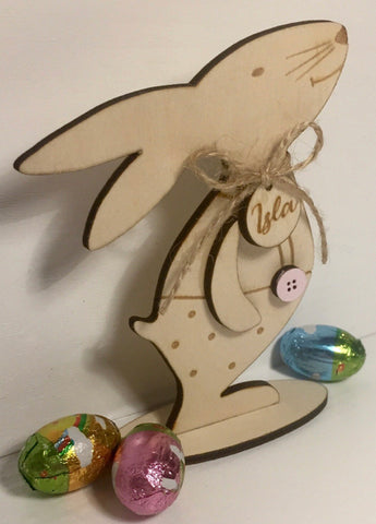 Personalised Easter Bunny Wooden Figure