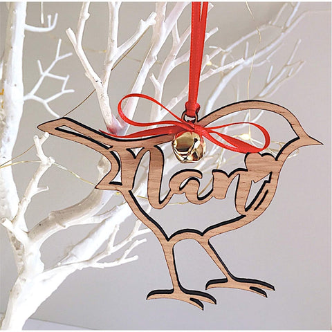 personalised robin decoration 