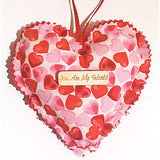 Personalised Valentine's Anniversary Hanging Mini Fabric Heart