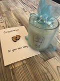 New Baby Candle And Card Set