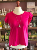 Frill Sleeve Necklace Top