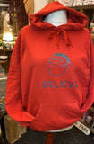 santa I believe print hoodie top