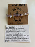 gemini Ameterine zodiac crystal chip bracelet 