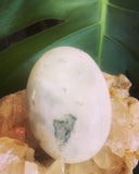 moss agate crystal pebble 