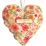 Personalised Mother’s Day Hanging Mini Fabric Heart