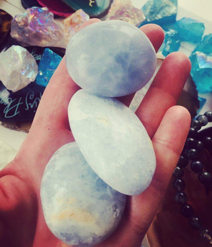 Blue Calcite Pebbles