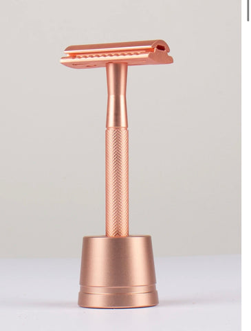Double Edged Steel Safety Razor With Stand