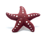 Best Years Knitted Organic Cotton Dark Pink Starfish Scandi Toy